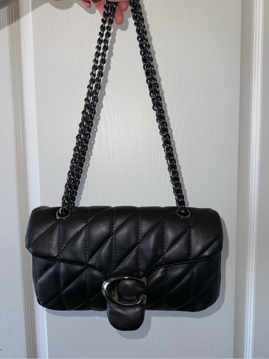 Coach Handbags - Coach Black Quilted Shoulder Bag with Chain Strap
